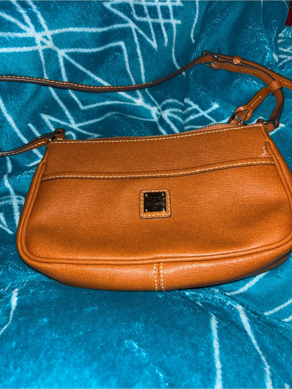 Dooney & Bourke Burnt Orange Leather Crossbody Clutch